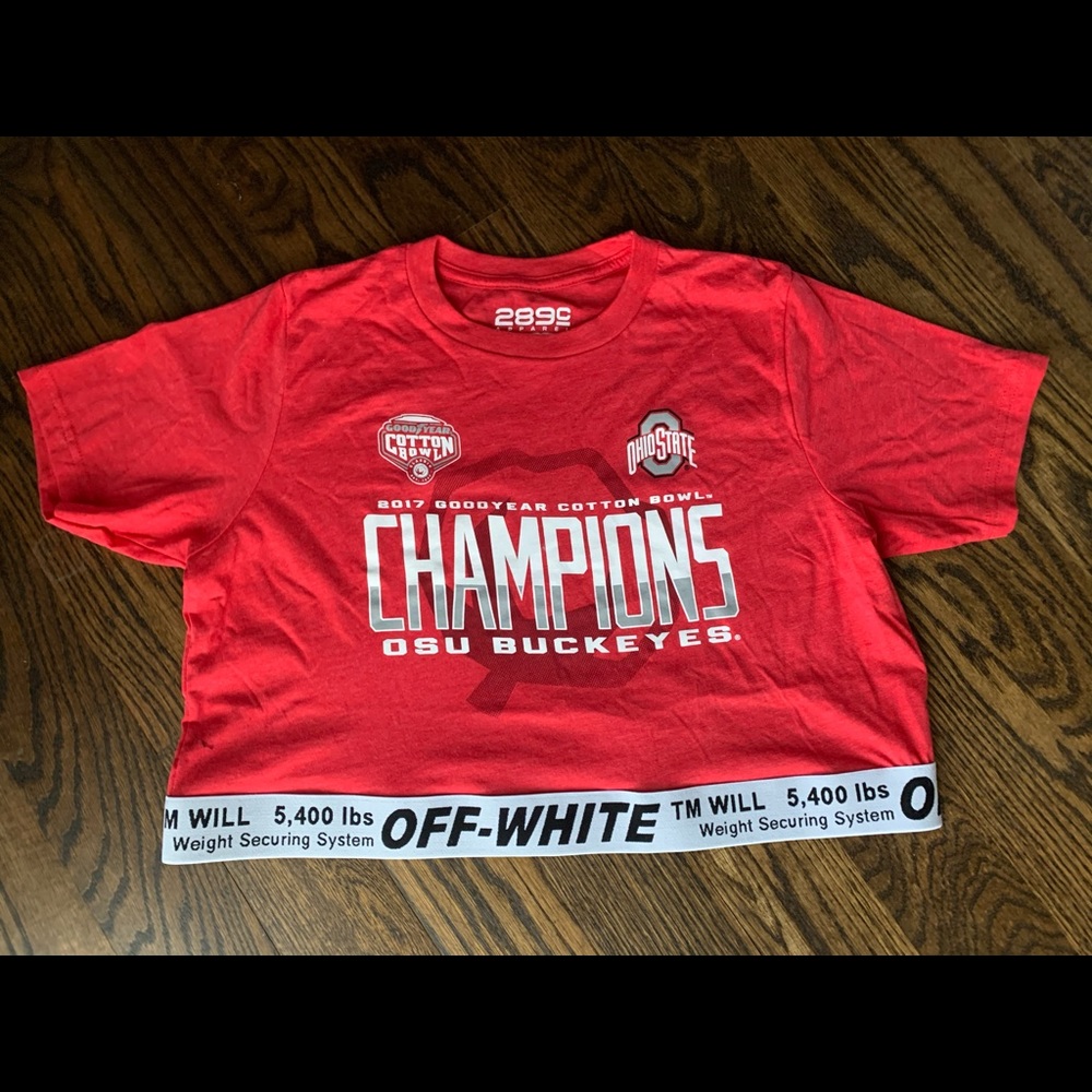 Ohio state Designer inspired elastic band tshirt